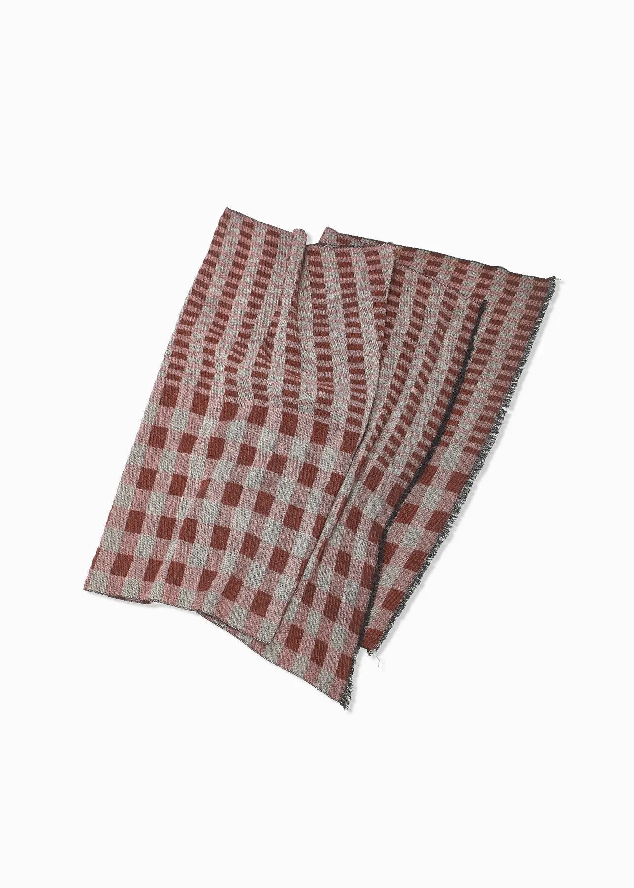 Rose Chess Pleats Scarf-FINAL SALE