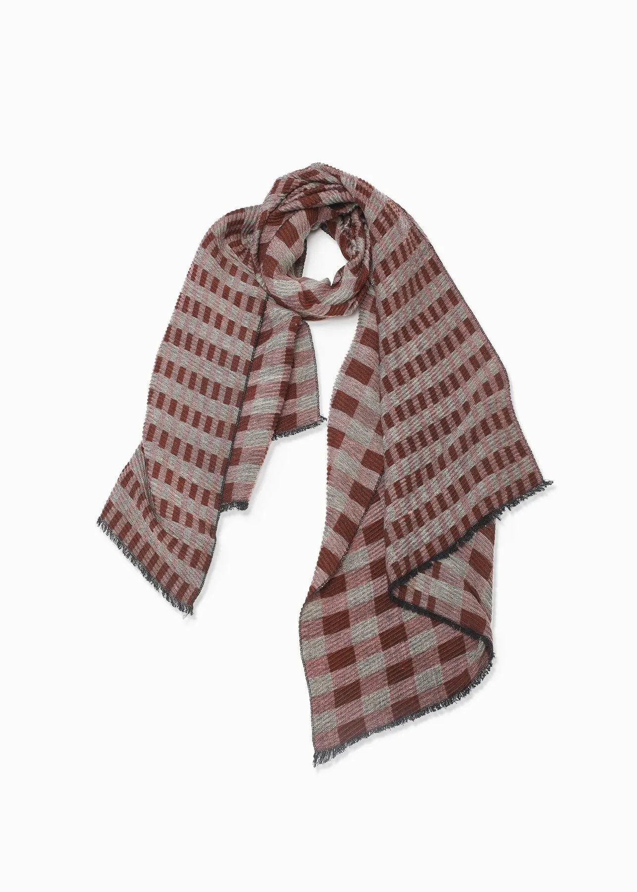 Rose Chess Pleats Scarf-FINAL SALE