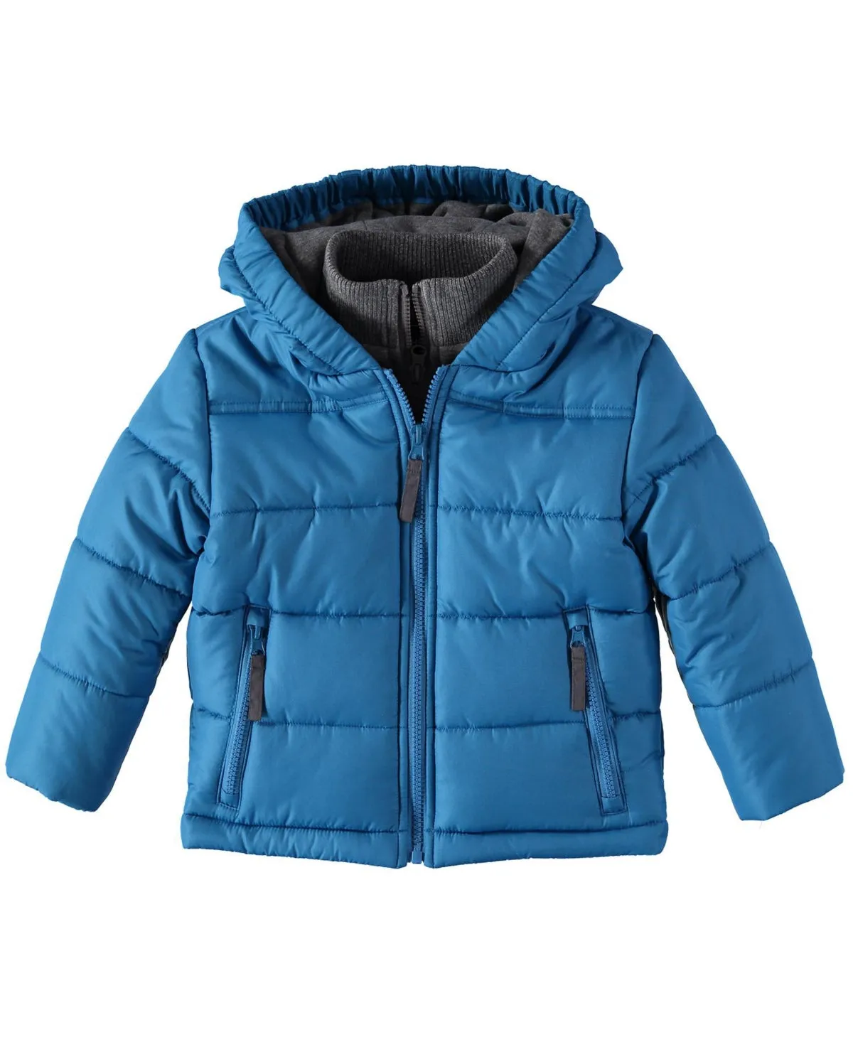 Rothschild Baby Boys Contrast Fleece Vestee Puffer Jacket - Ocean Blue