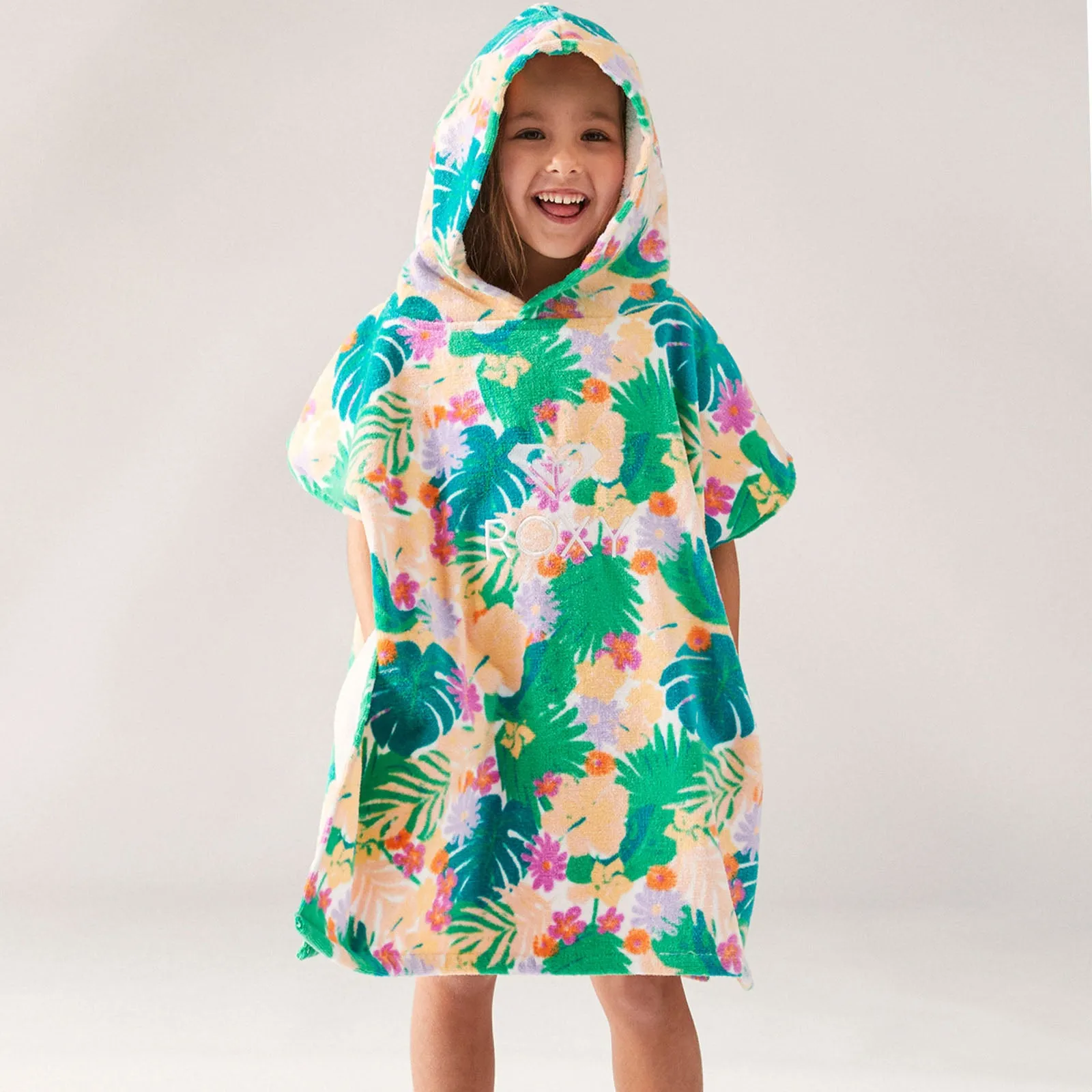 Roxy Girls Kids Stay Magical Printed Hooded Towel Poncho - Mint