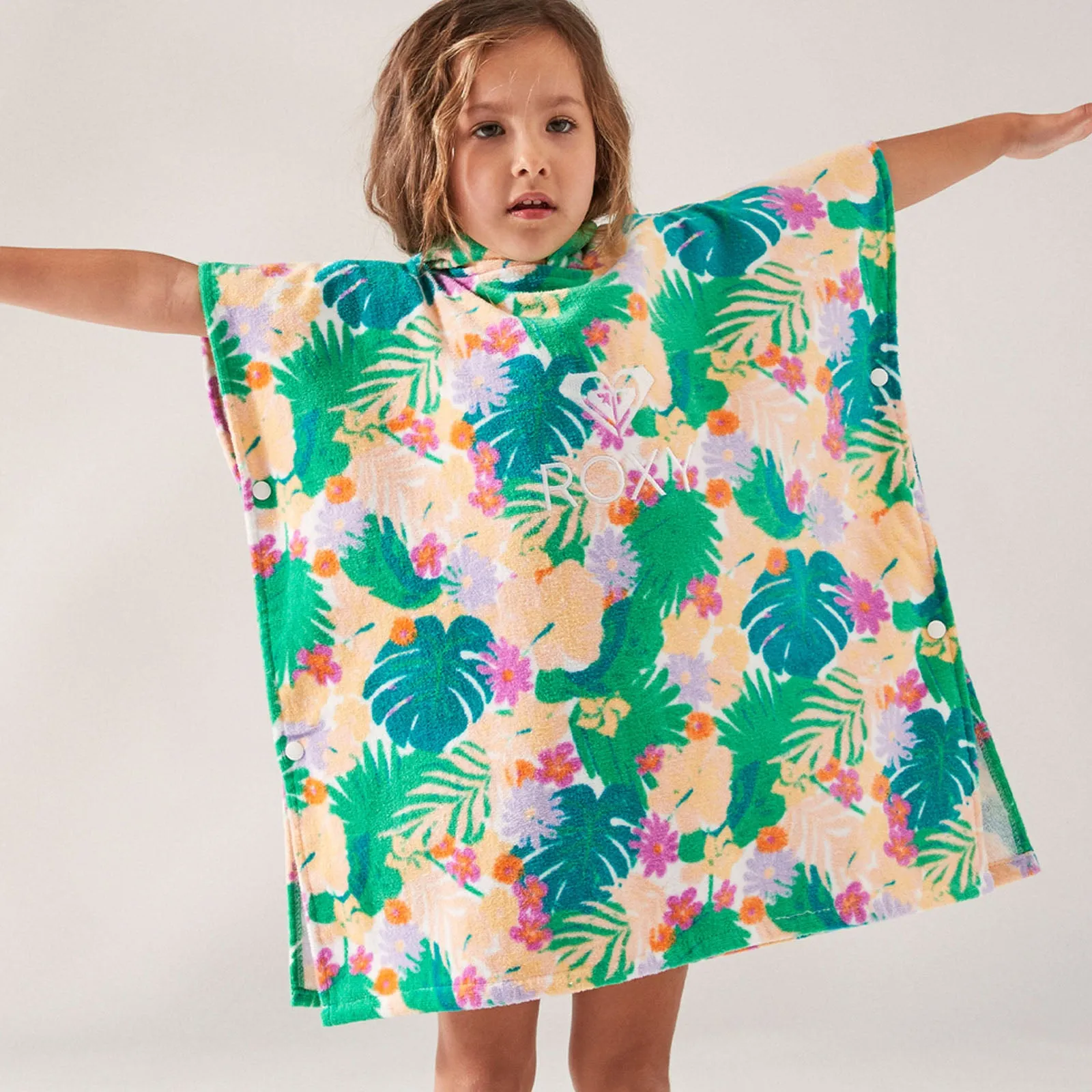 Roxy Girls Kids Stay Magical Printed Hooded Towel Poncho - Mint