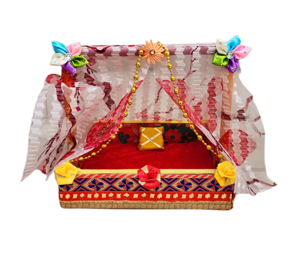 Royal bed suitable for 0-6no. laddu gopal ji [Box Packing]