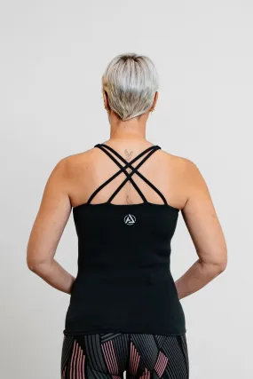 Second Skin Strappy Vest - Black