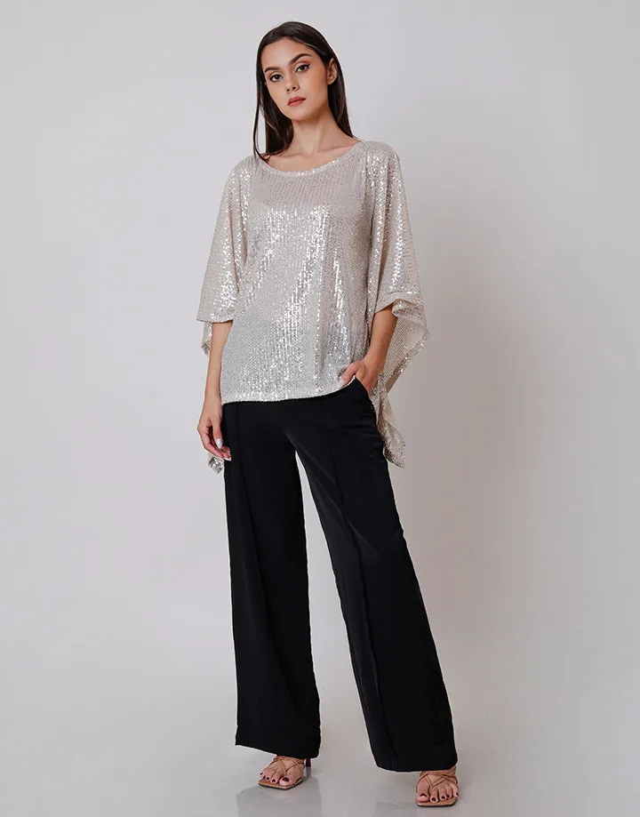 Sequin Party Poncho Top