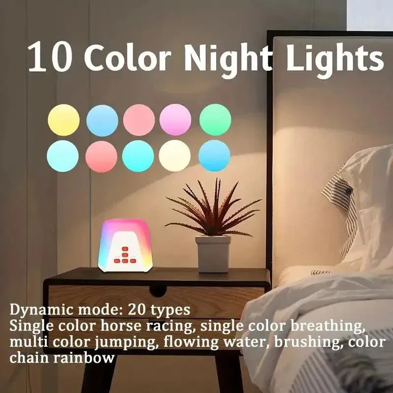 Serene LED Night Lamp with Calm White Noise Sound