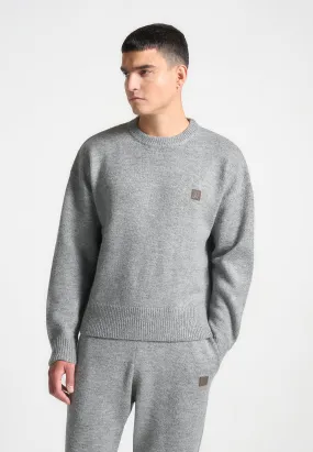 Signature Mohair-Blend Crewneck Jumper - Grey