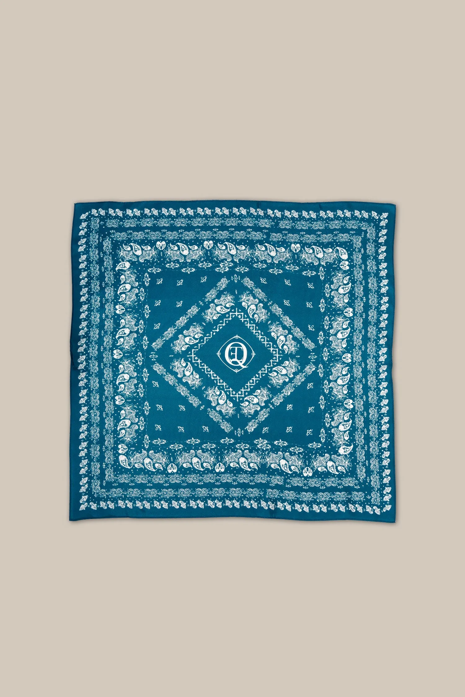 Silk Scarf / Bandana Moroccan Blue