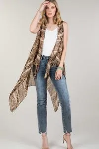 Snake print vest