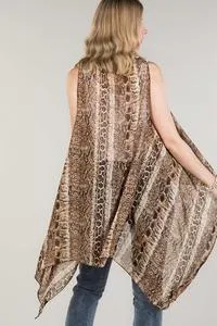 Snake print vest