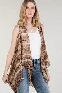 Snake print vest