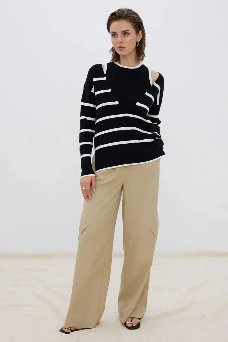 So4005 Monn Renn Combo Knit Sweater