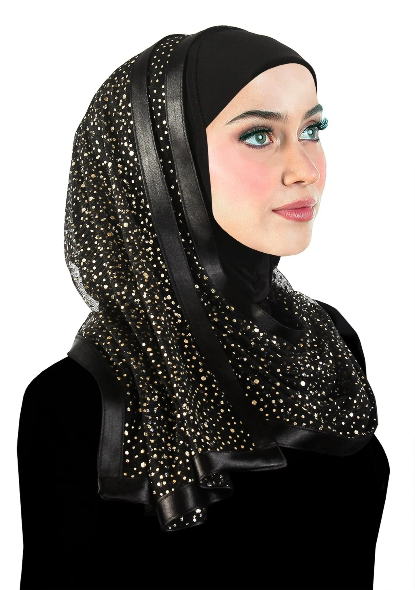 Stylish Mona Kuwaiti Hijabs with Wrap Shawl