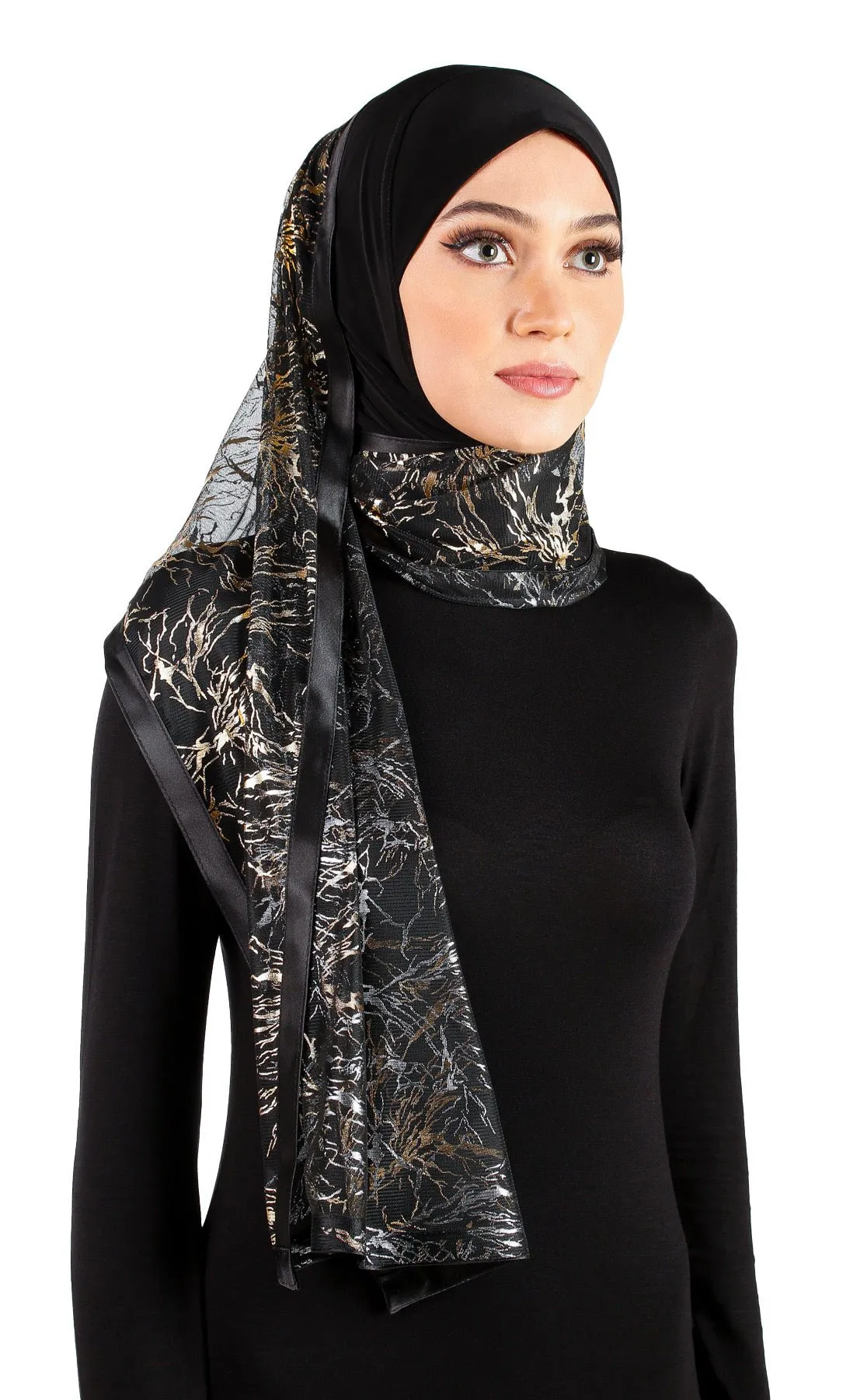 Stylish Mona Kuwaiti Hijabs with Wrap Shawl