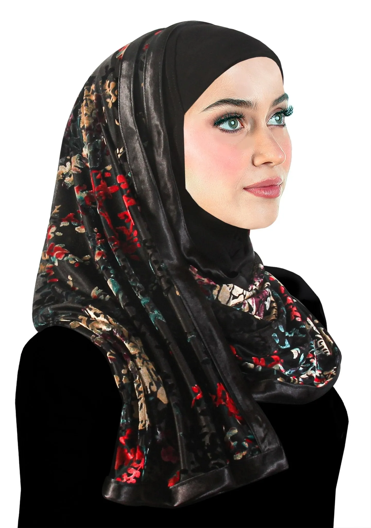 Stylish Mona Kuwaiti Hijabs with Wrap Shawl