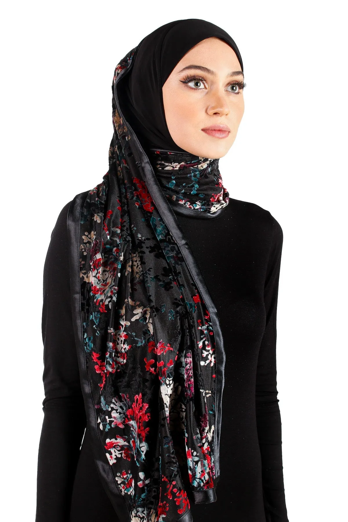 Stylish Mona Kuwaiti Hijabs with Wrap Shawl