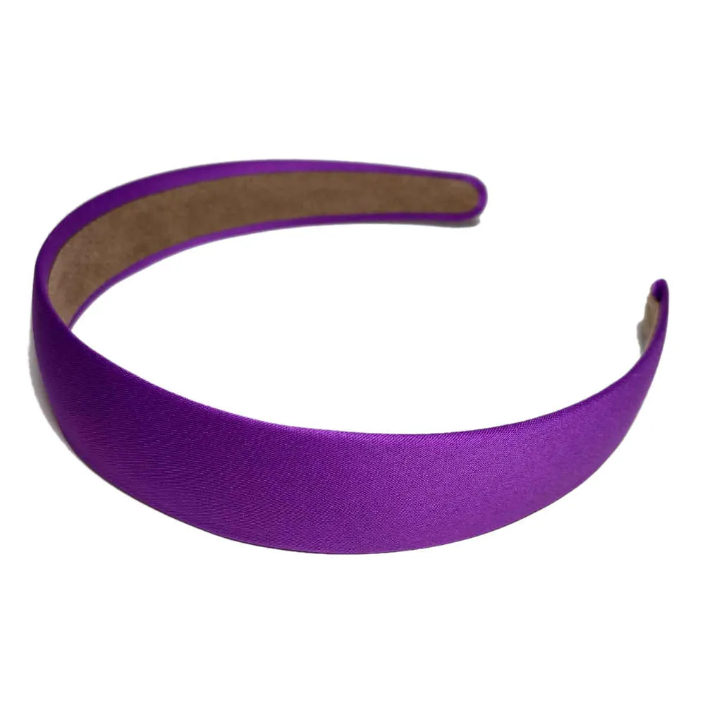 Suede Lined 1 inch Wide Satin Headbands