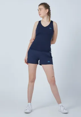 Tennis V-Neck Tank Top with racer back, navy blue