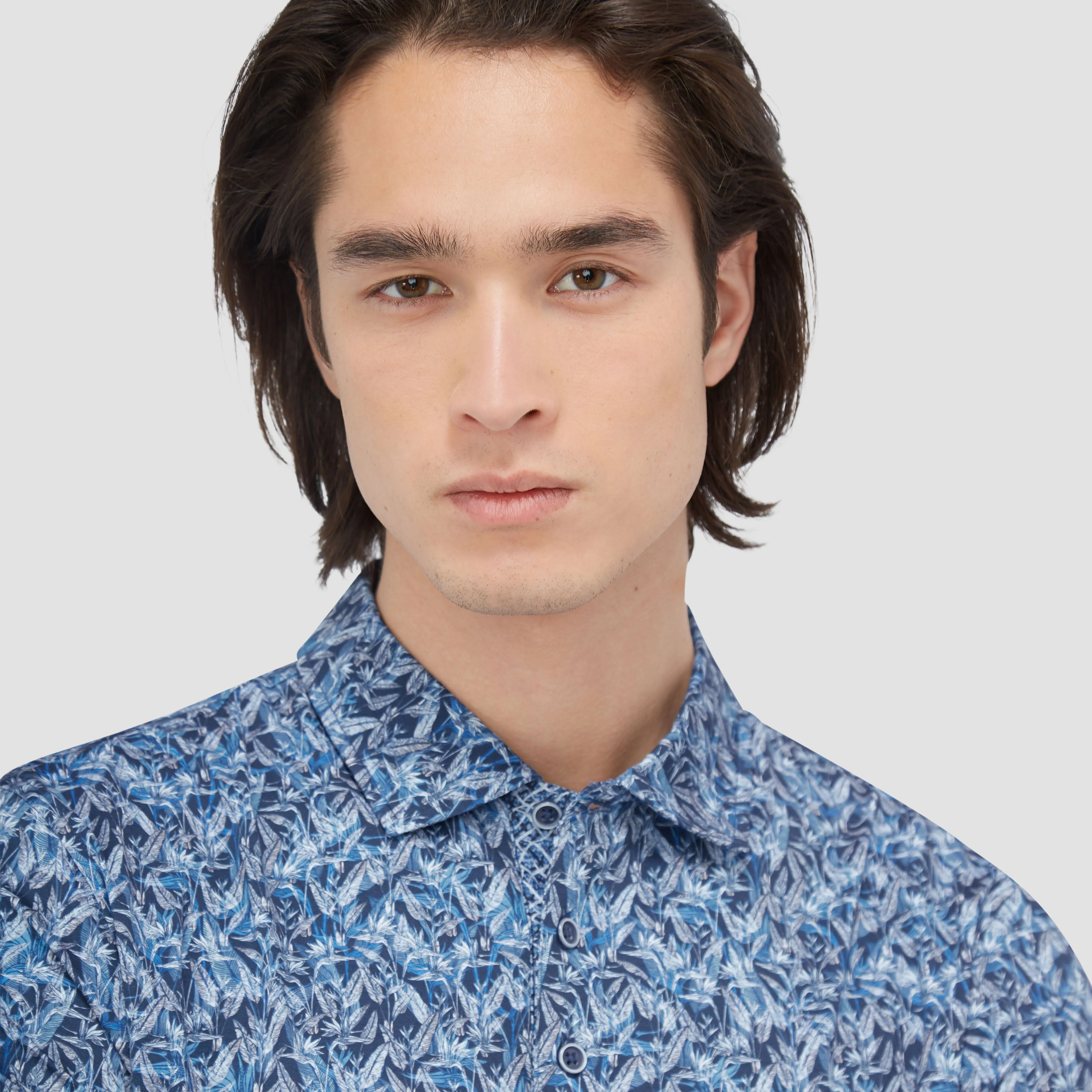 Vincent Double Sided Floral/Mesh OoohCotton Polo