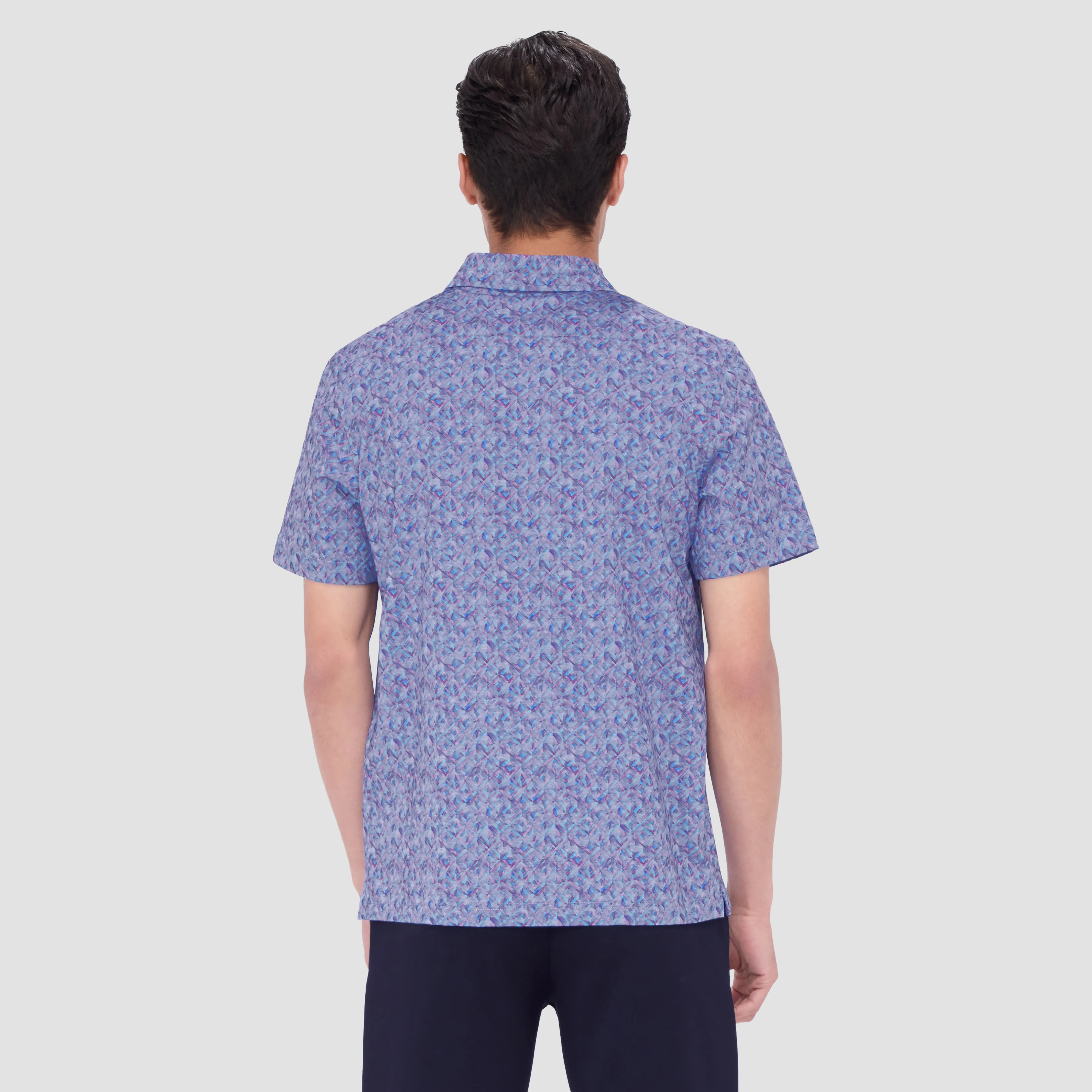 Vincent Double Sided Geometric/Solid OoohCotton Polo