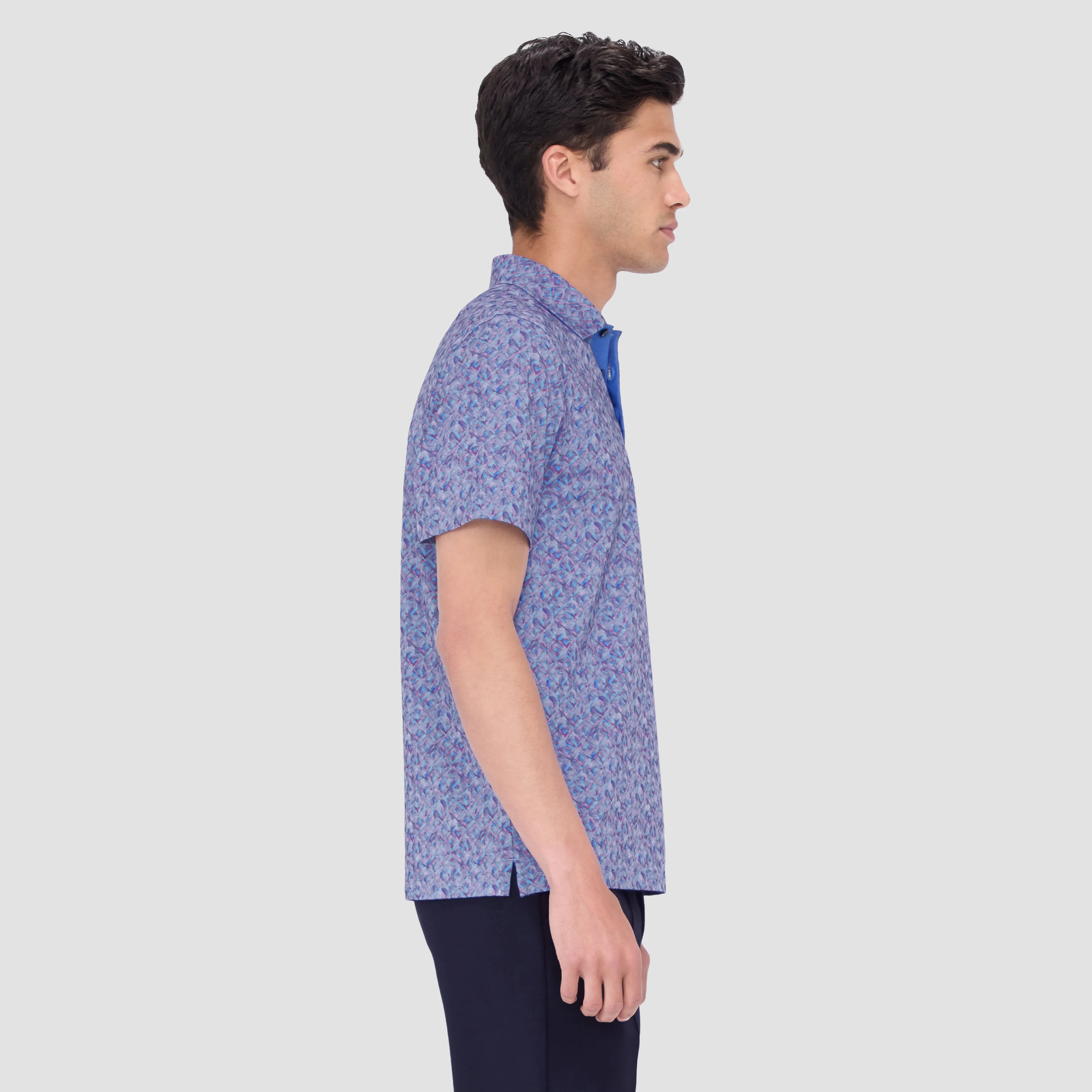 Vincent Double Sided Geometric/Solid OoohCotton Polo