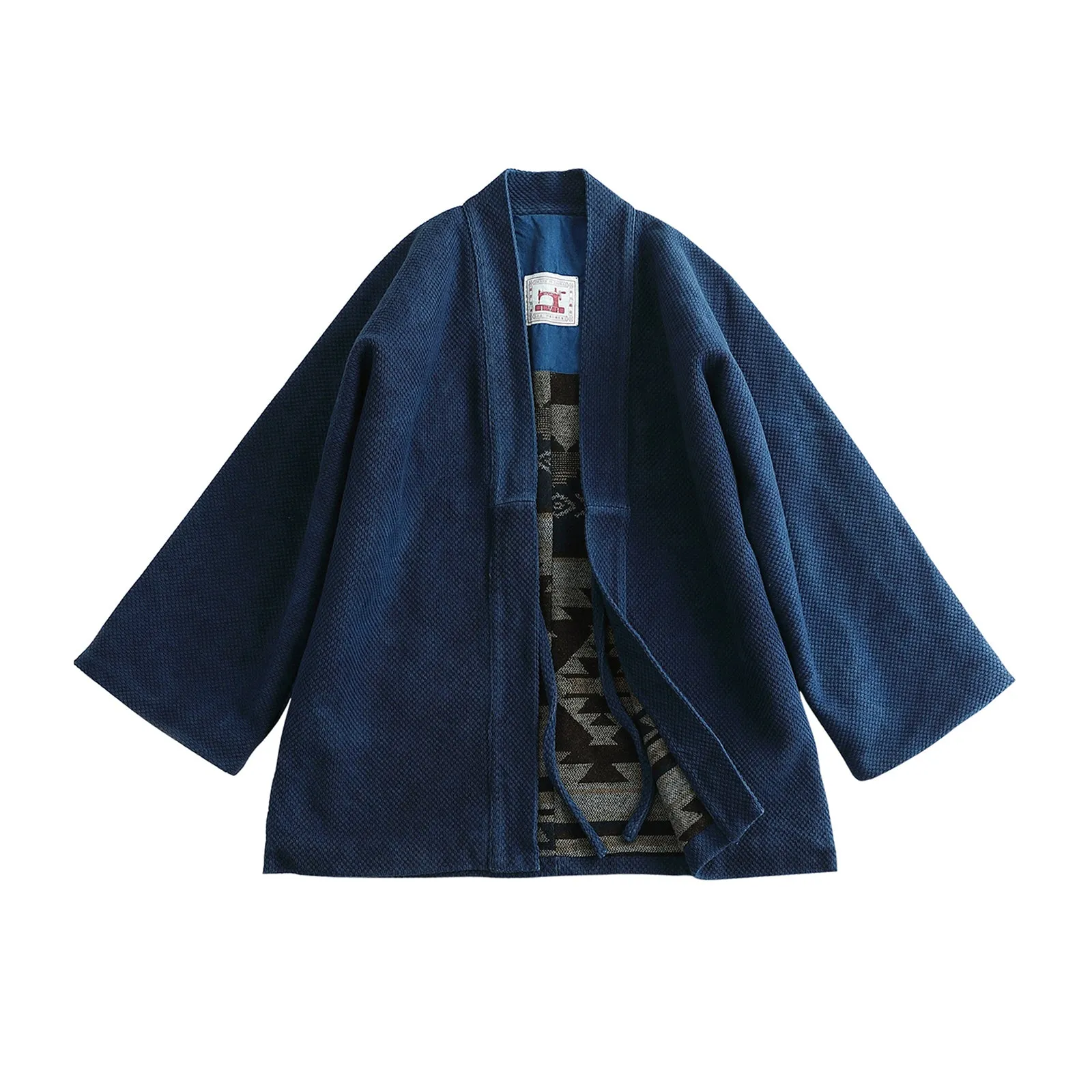 Vintage Plant Dyed Heavy Kimono Indigo Daoist Robe