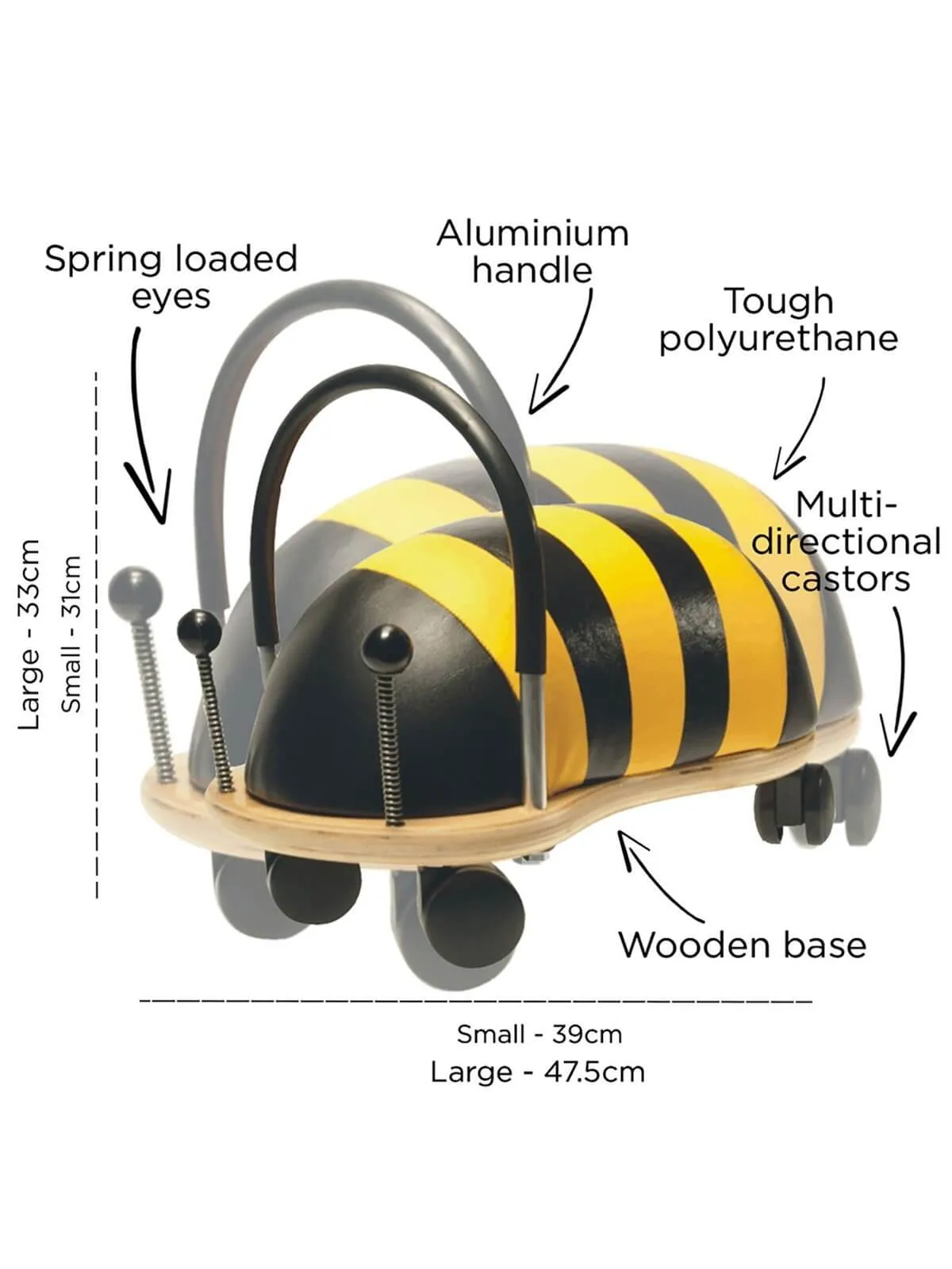 Wheelybug Bumble Bee Large/3 years  