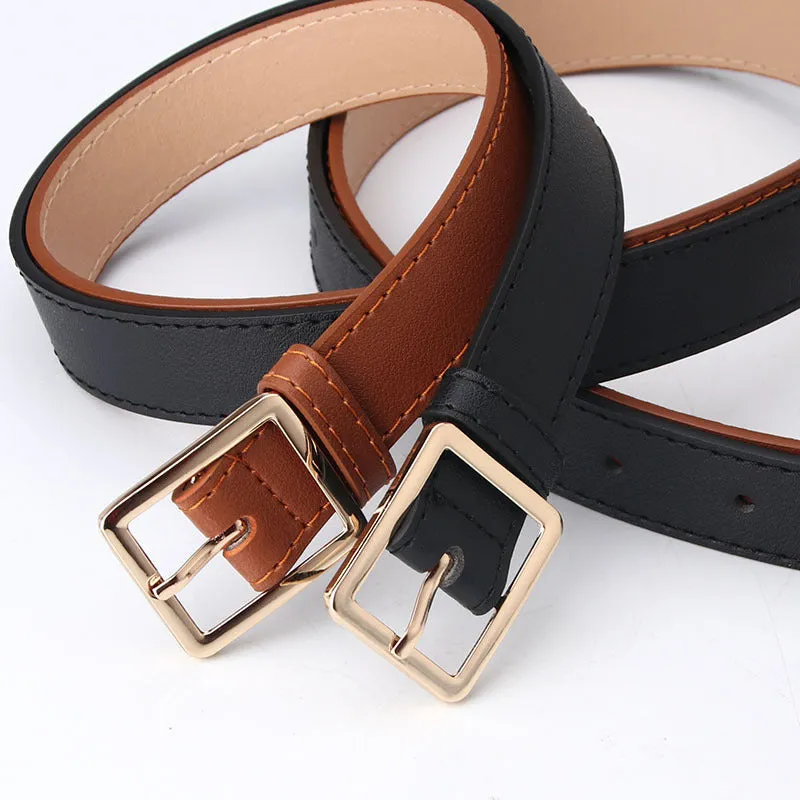 Women's Fashionable All-Matching Match with Coat Sweater Decoration Belt Jeans Pant Belt Women's