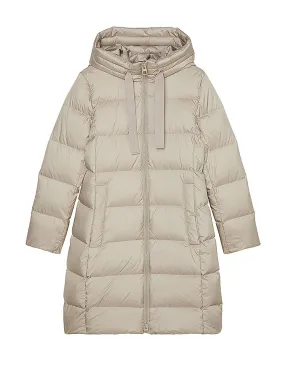 Women's Plain Puffer Coat,Beige