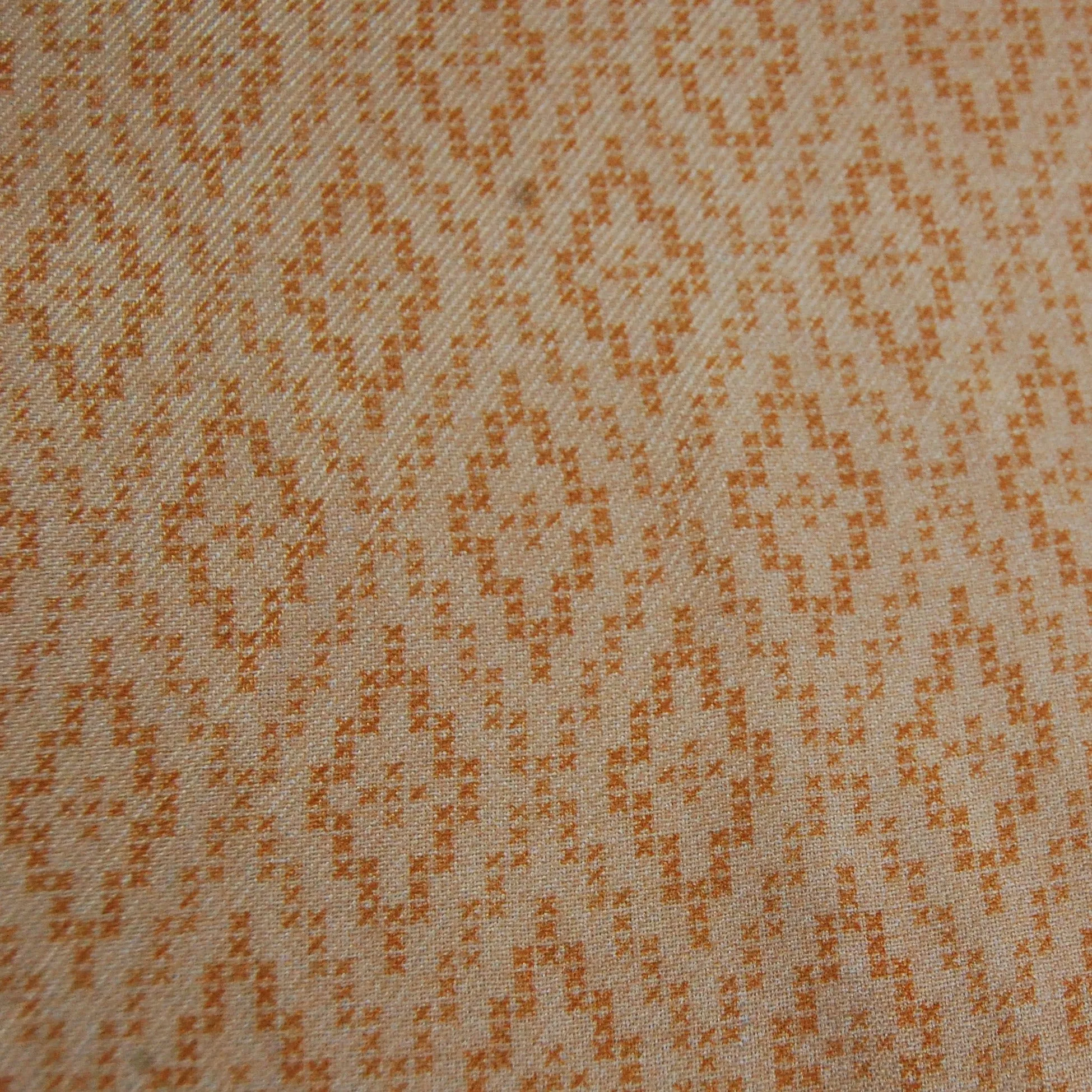 Yellow Geometrical Print Spun Fabric