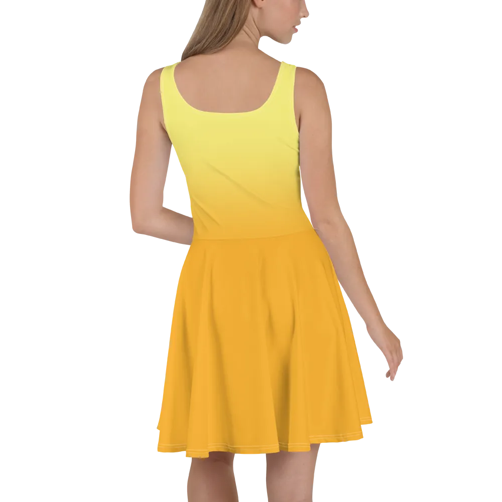 Yellow Gradient Women's Skater Dress