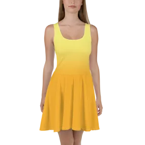 Yellow Gradient Women's Skater Dress