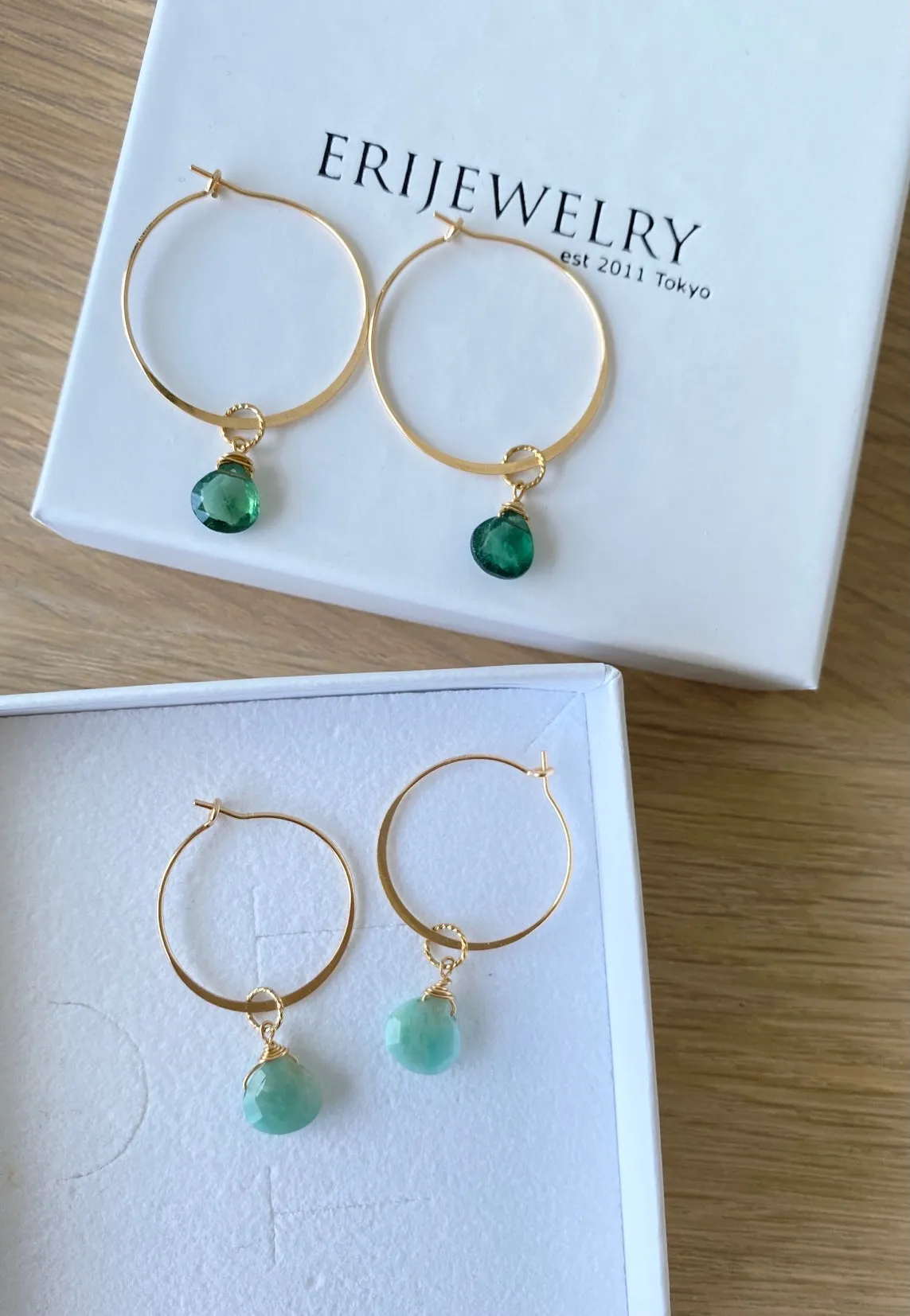 Your Own Gem Hoop Earrings