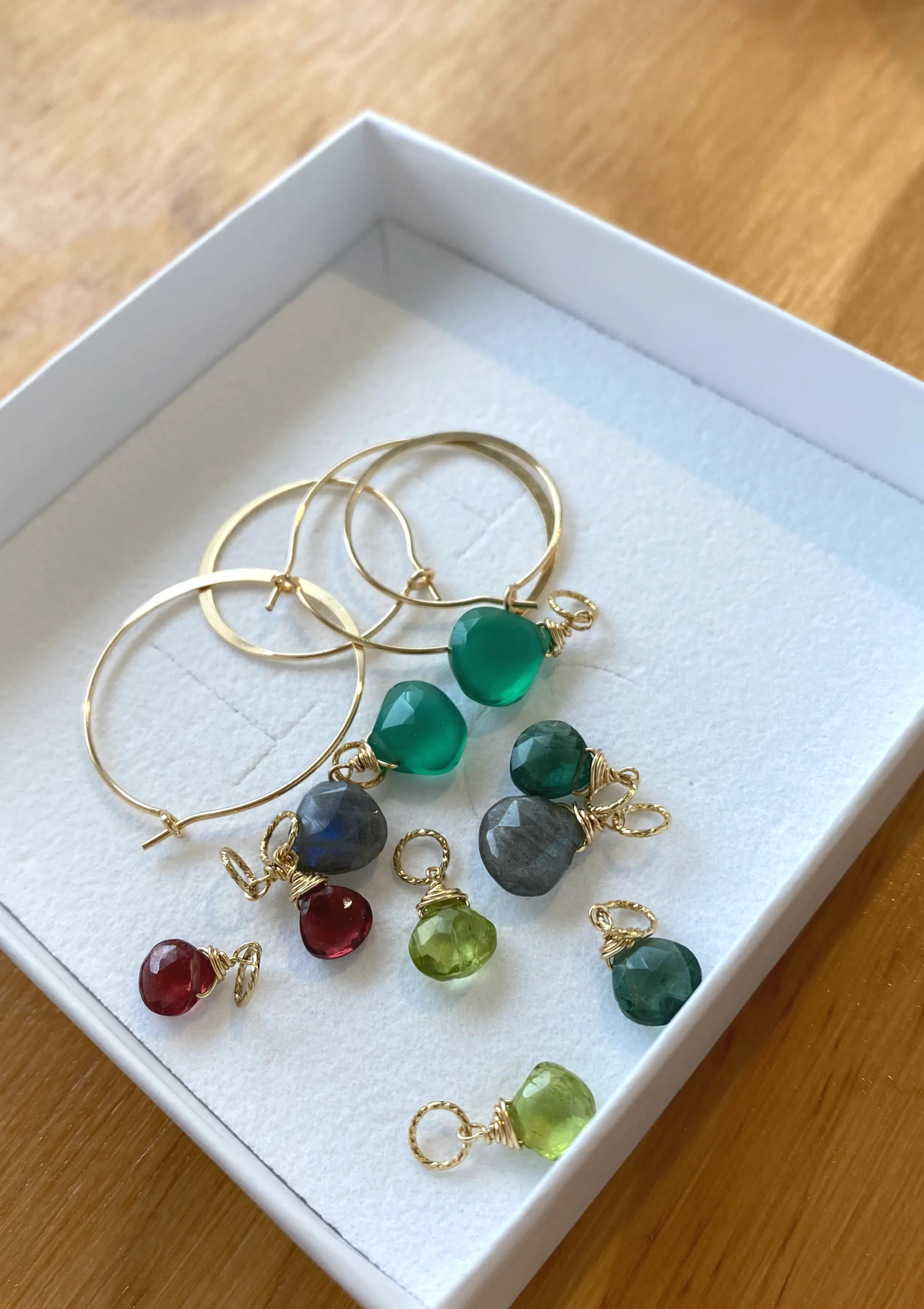 Your Own Gem Hoop Earrings