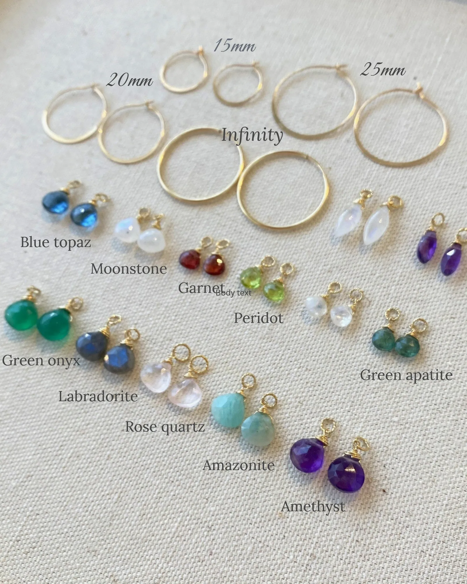 Your Own Gem Hoop Earrings